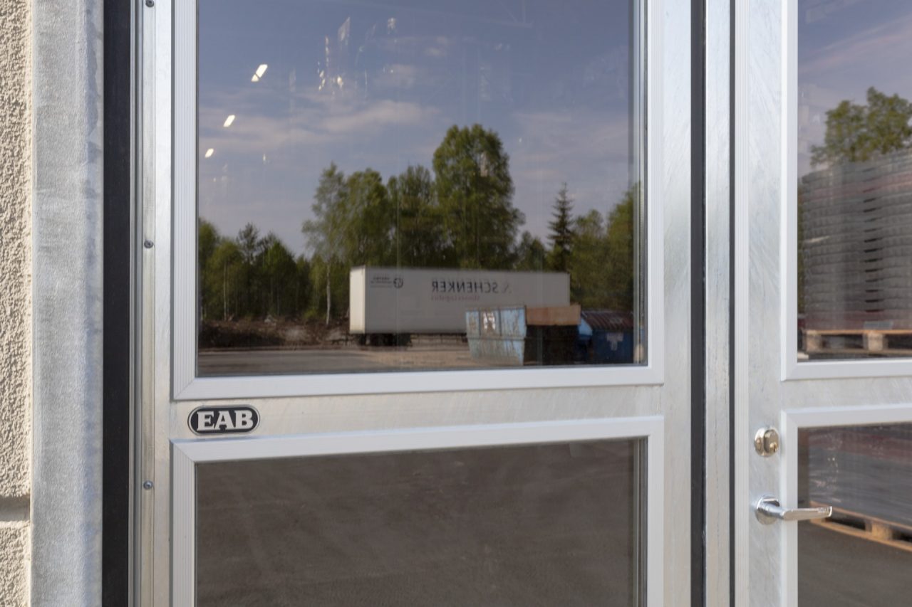 4-delad helglasad vikport, maskindriven